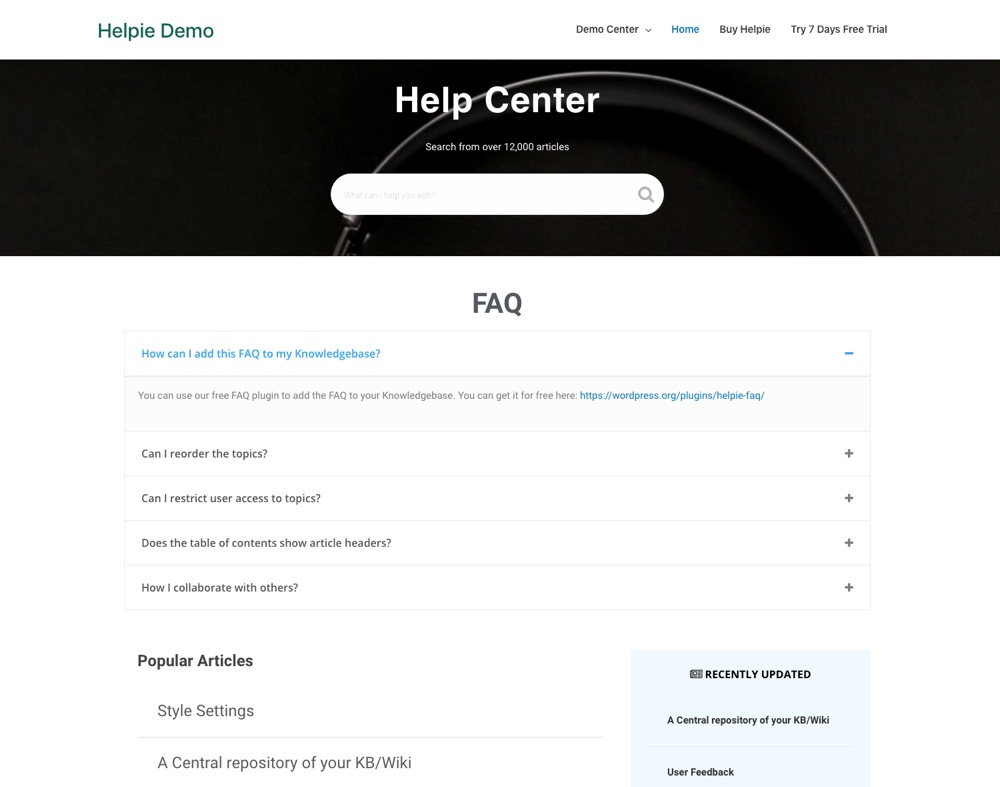 Helpie - WordPress Knowledge Base Plugin | Wiki
