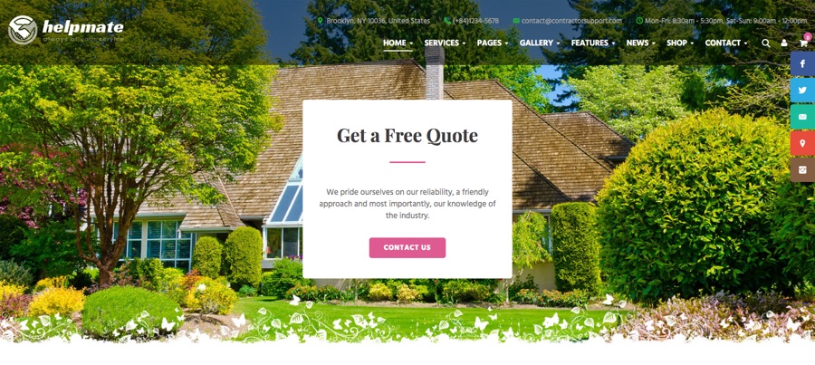 Helpmate Gardening & Maintenance WordPress Theme