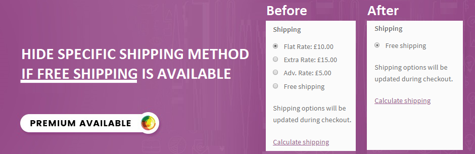 Hide Shipping Method for WooCommerce