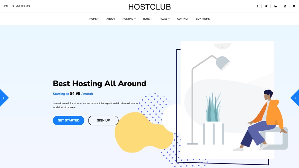 Hostclub Pro Theme