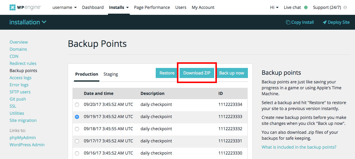 Hosting Provider Managed Backups