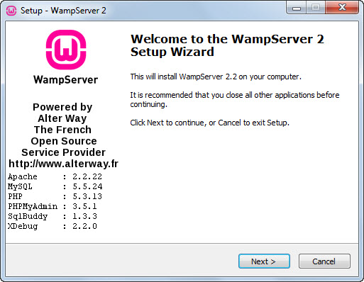 How to install WAMP step 1