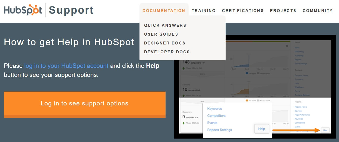 The HubSpot knowledge base