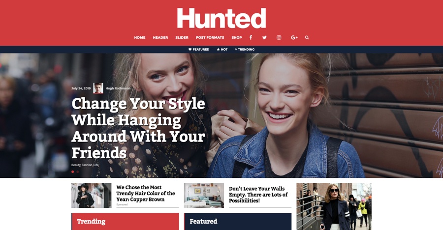 Hunted Editorial Magazine WordPress Theme
