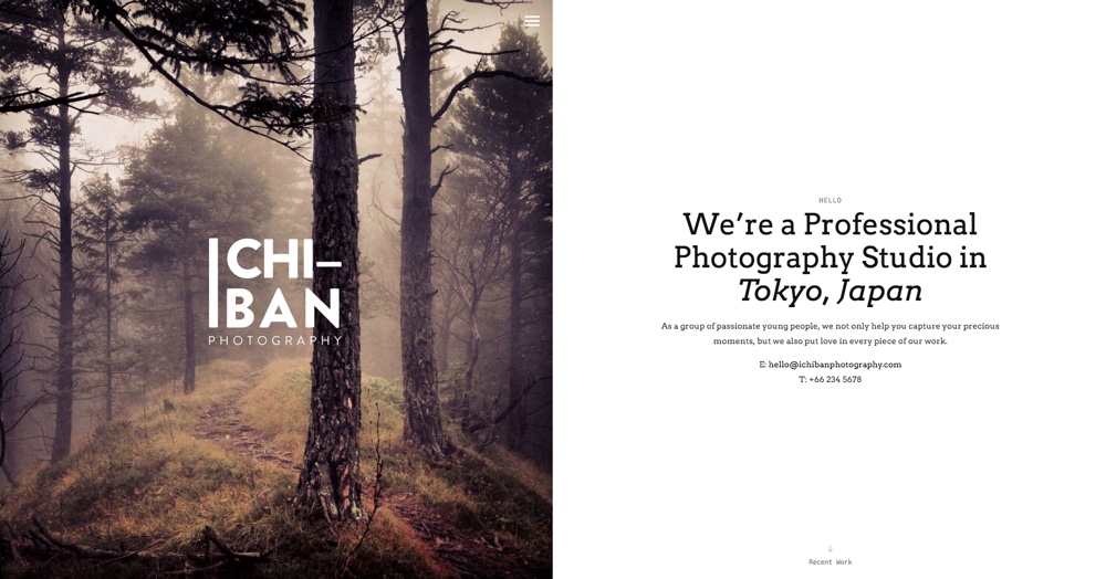 Ichiban Elegant Photography WordPress Theme