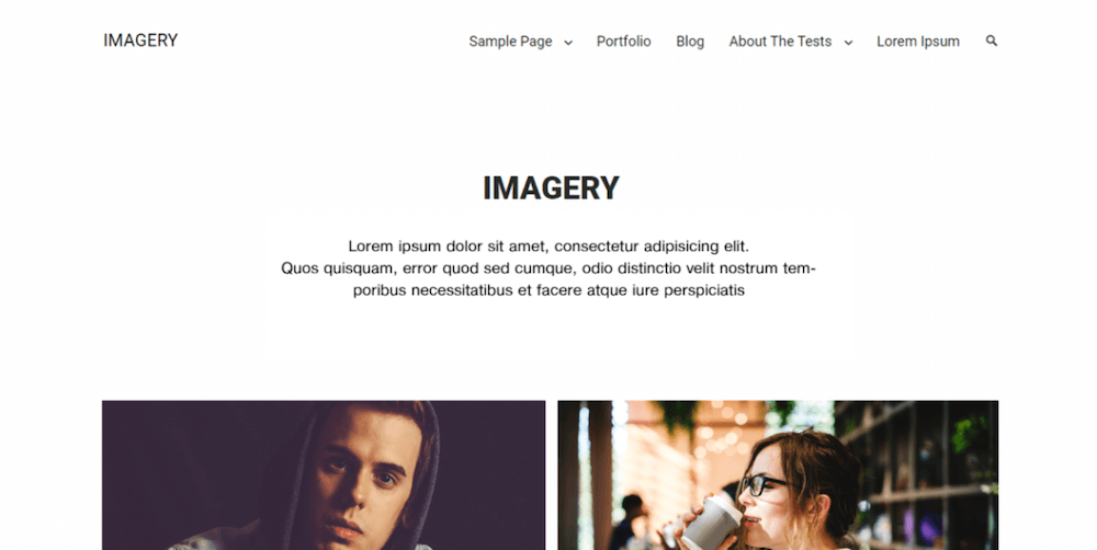 Imagery Free Photography Theme