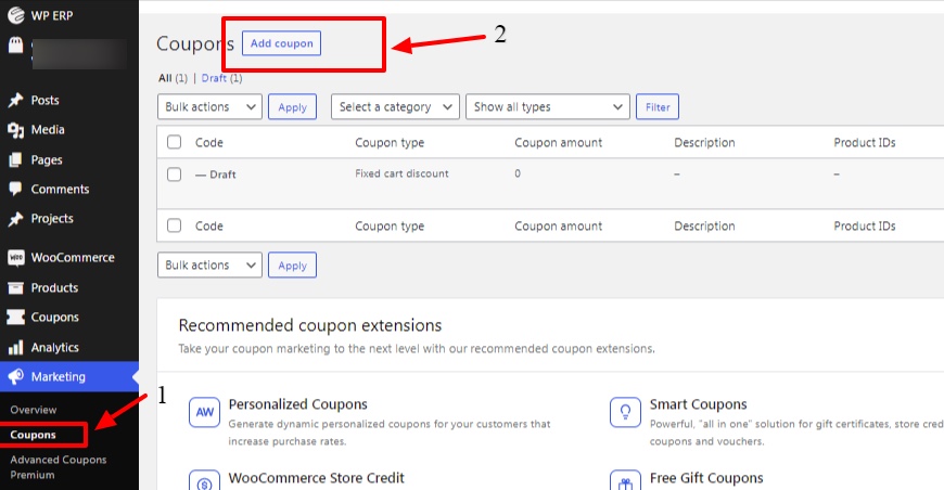 Add WooCommerce Coupon