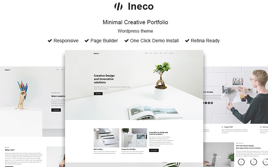 Best Minimal WordPress Themes: Ineco