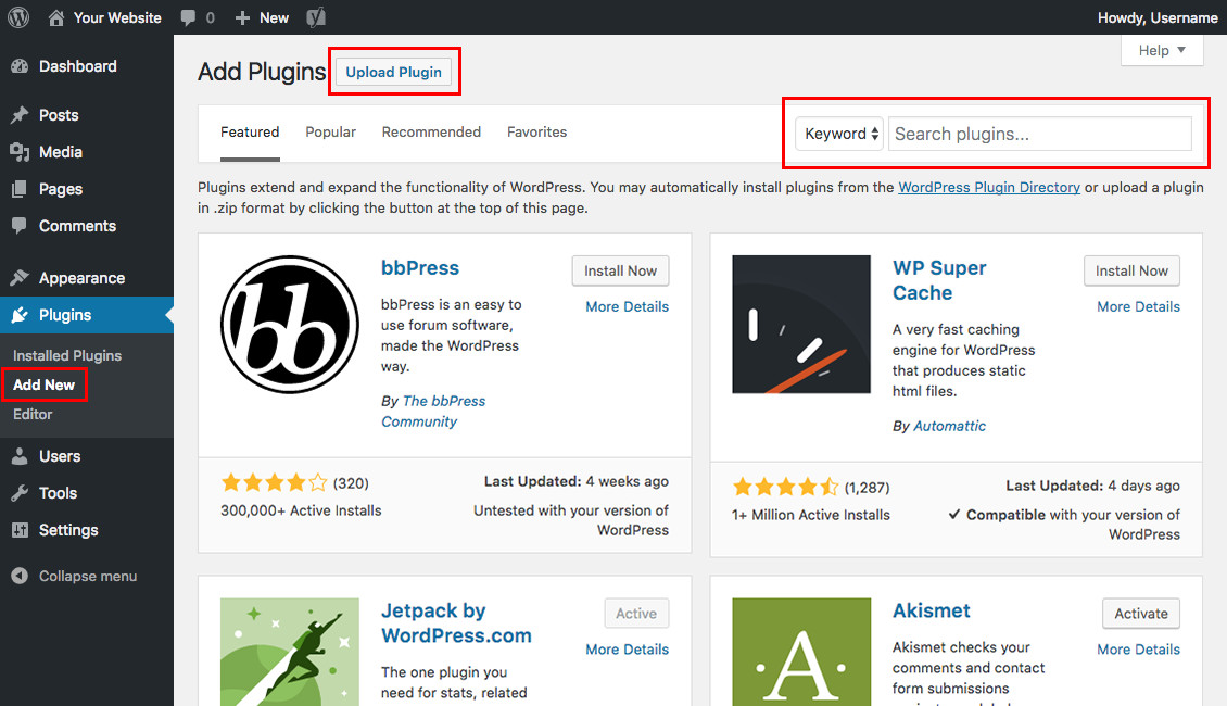 Install a WordPress PLugin