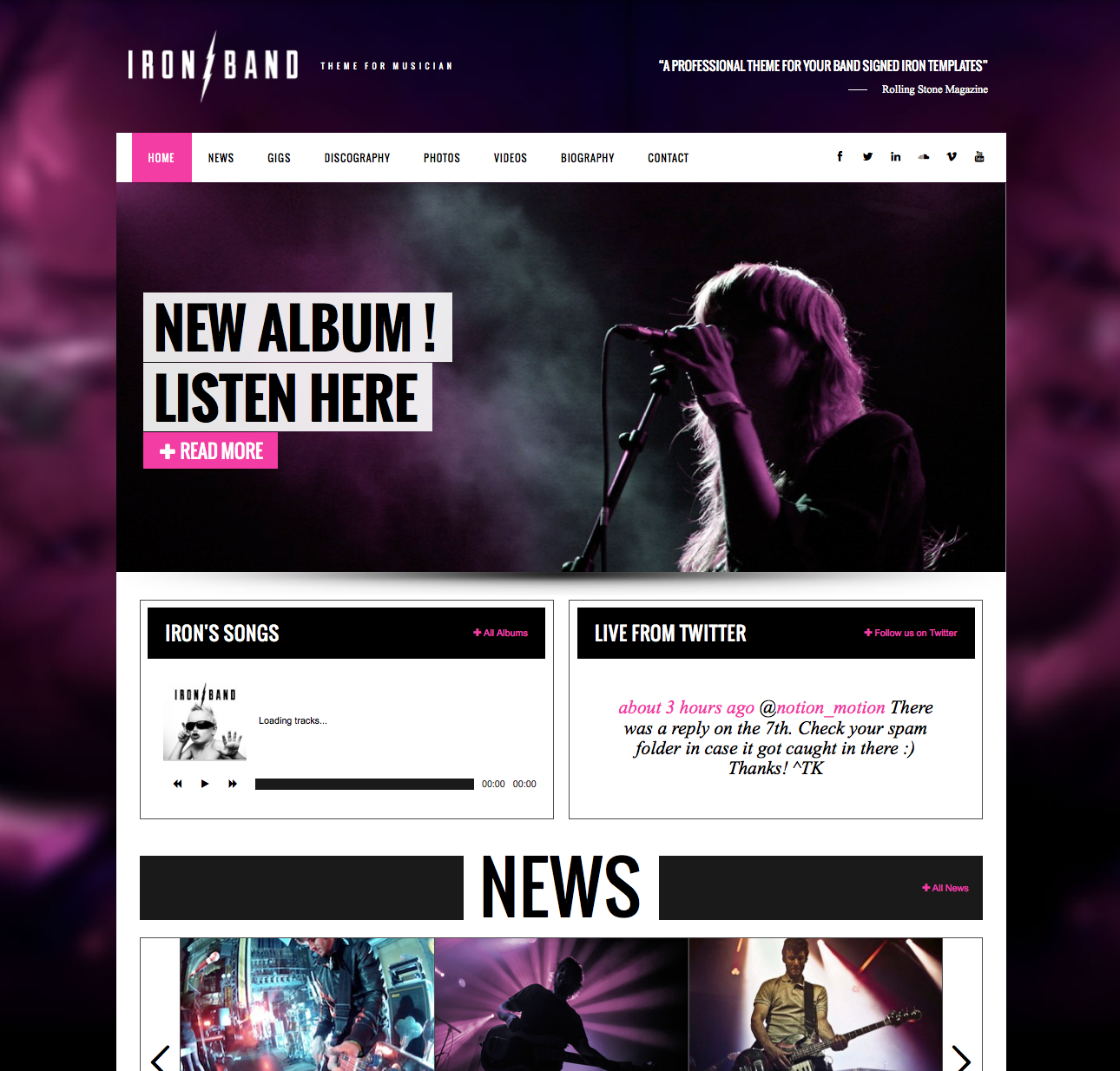 IronBand Music WordPress Theme WPExplorer