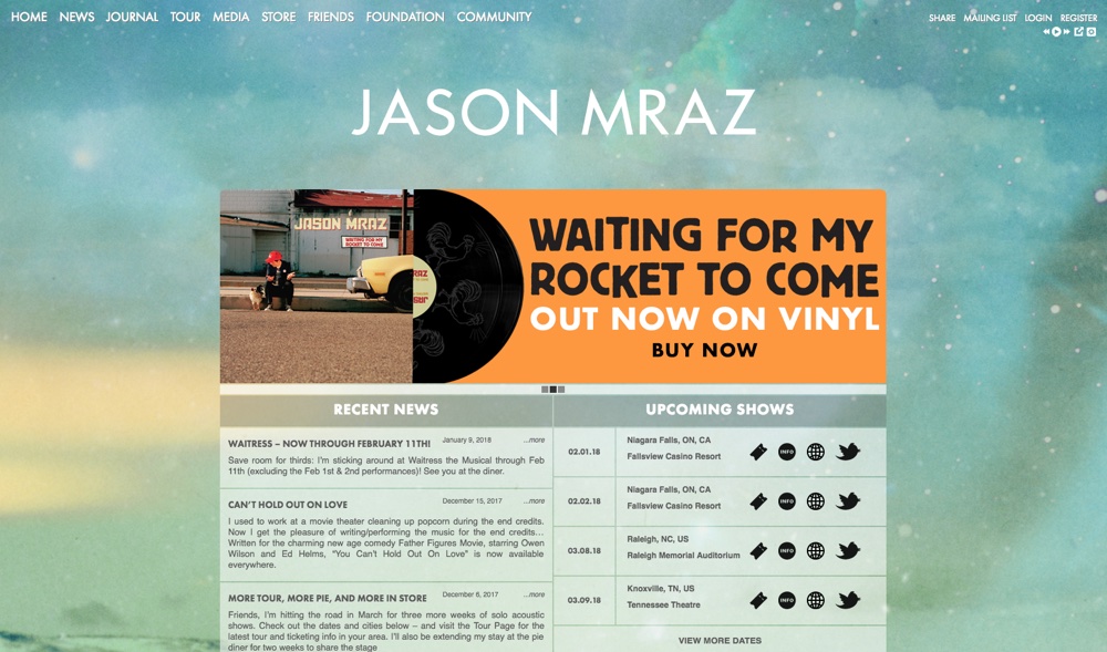 Big Name Brands That Use WordPress: Jason Mraz
