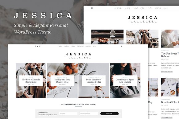 Tema de blogs de Jessica Personal
