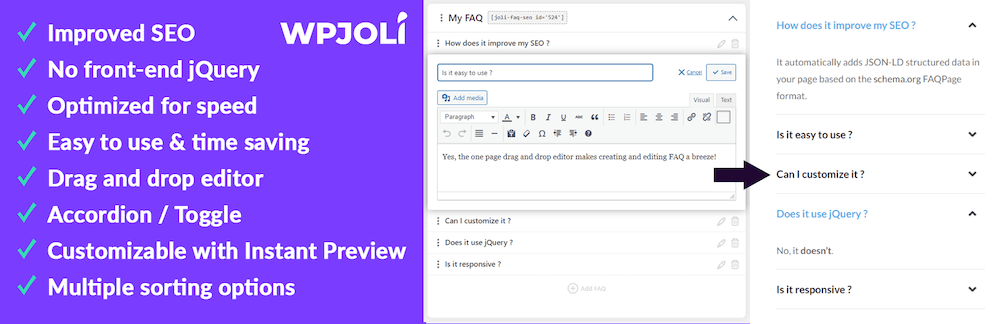 Joli FAQ SEO Plugin