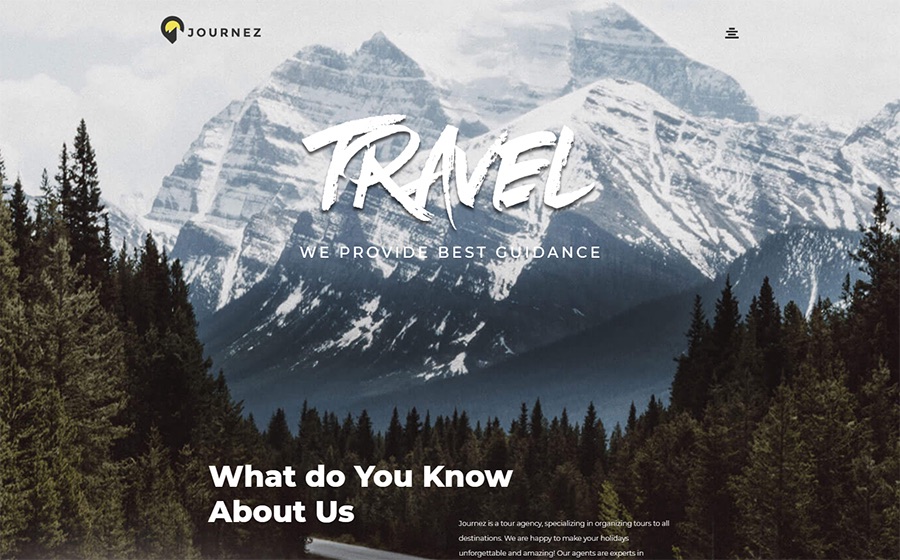 Journez Travel Elementor WordPress Theme