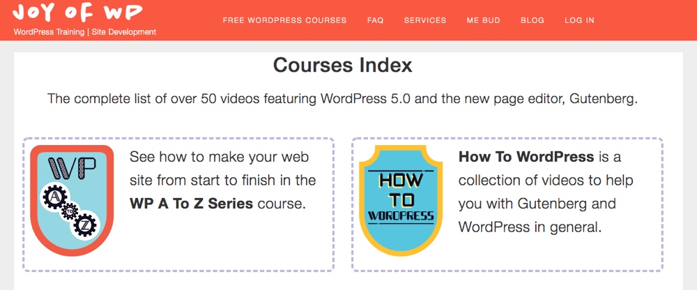 Joy of WP: WordPress Training