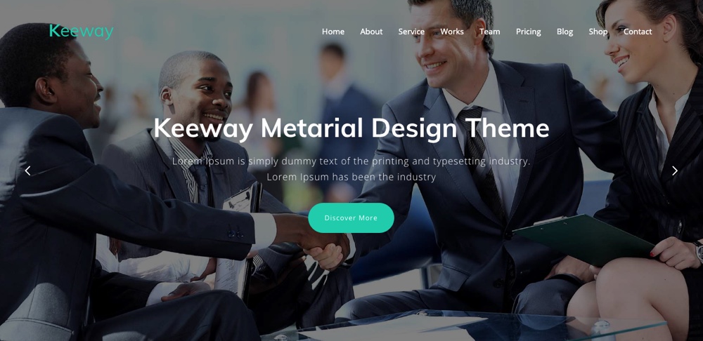 Keeway Material Design Digital Agency Theme