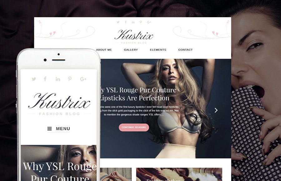 Tema de WordPress de la revista Kustrix Fashion Blog