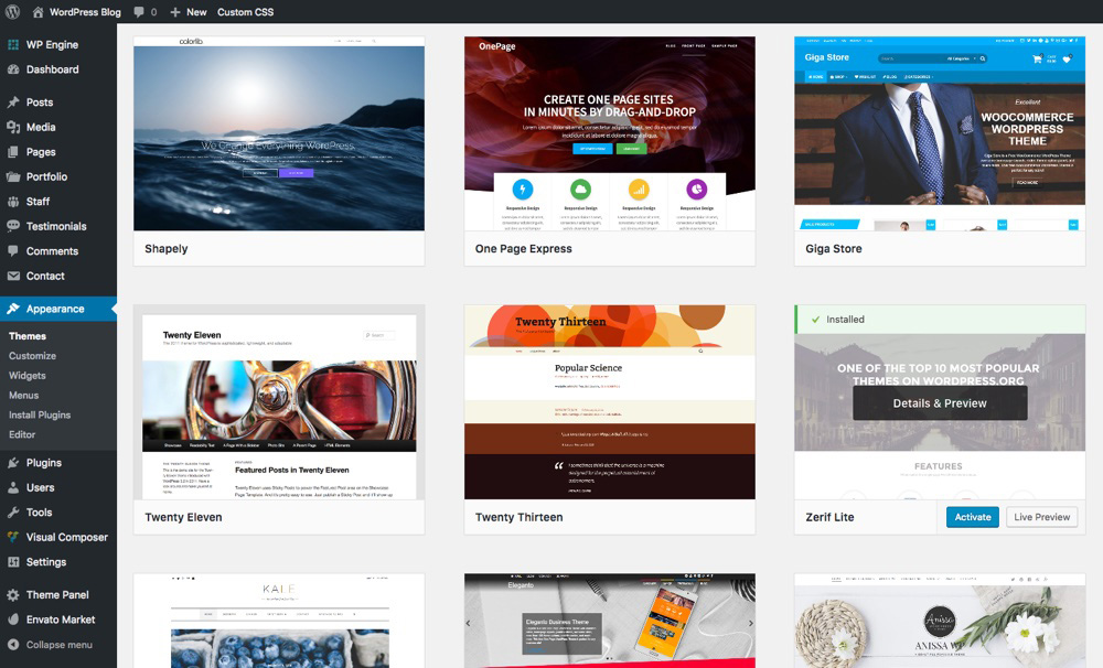 Activate A Landing Page Theme