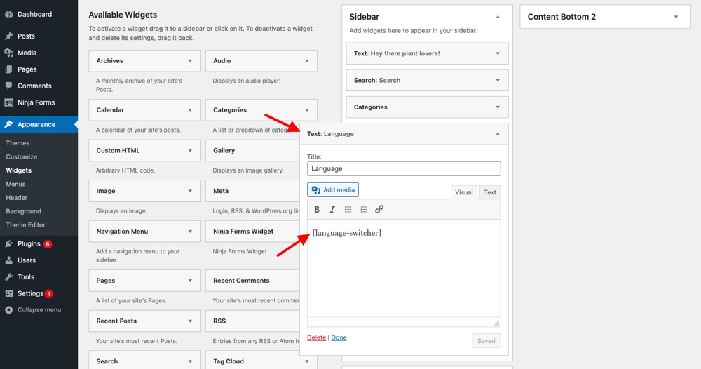 Language Switcher Shortcode