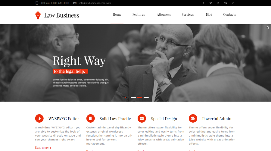LawBusiness WordPress Theme
