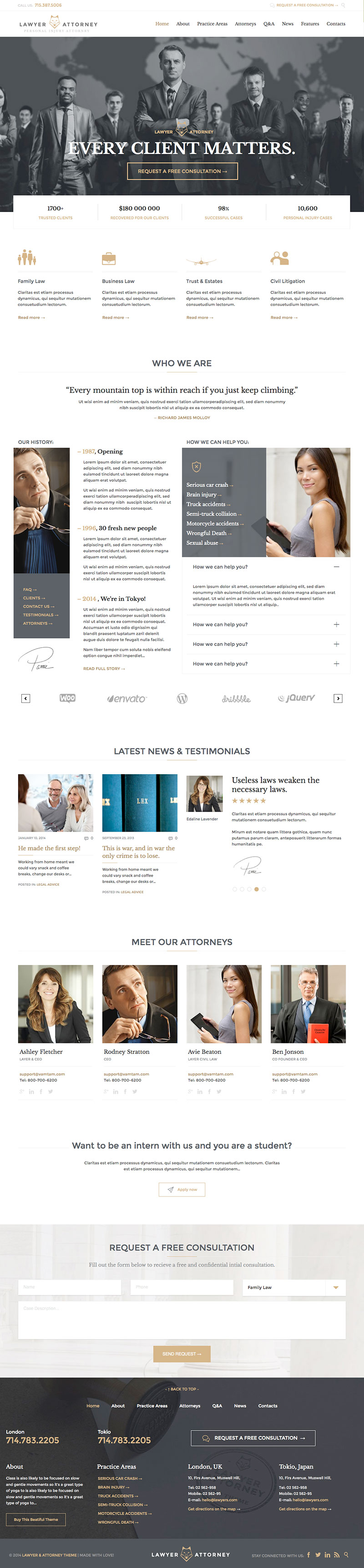 Lawyers Attorney Legal Office WordPress Theme - WPExplorer