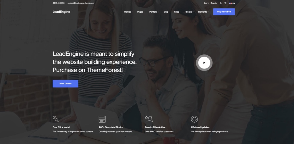 LeadEngine Multi-Purpose WordPress Theme