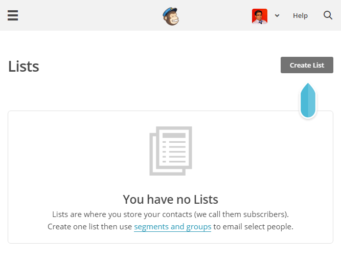 Lists in Mailchimp