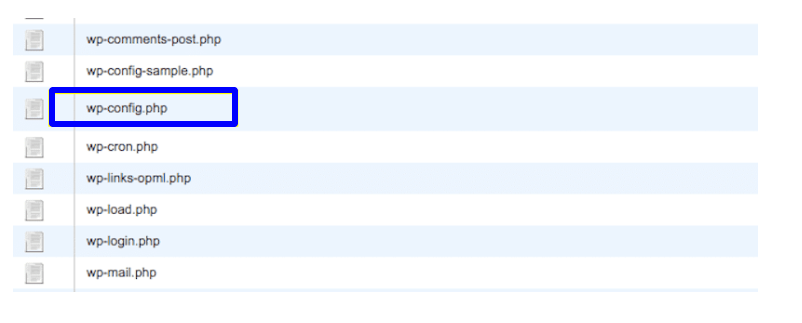 Locate the WP-Config File