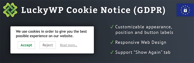 LuckyWP Cookie Notice Plugin