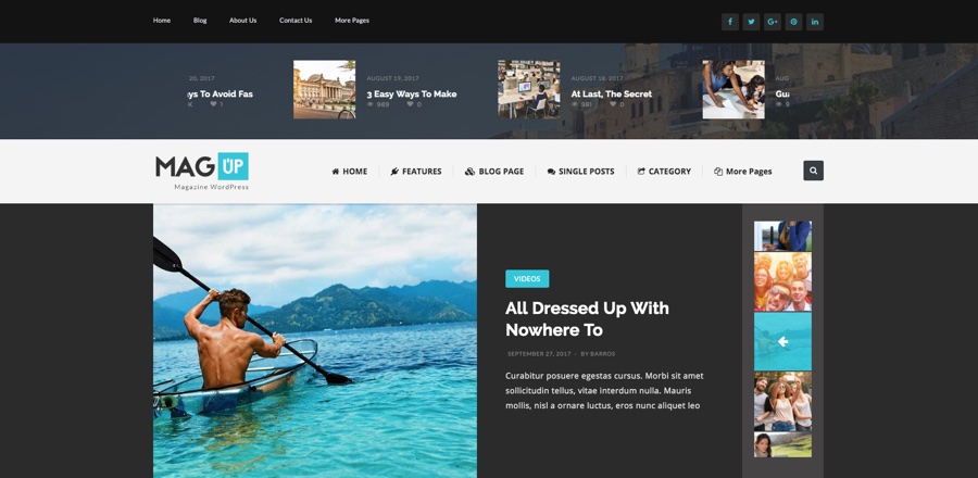 MagUp Modern Styled Magazine WordPress Theme