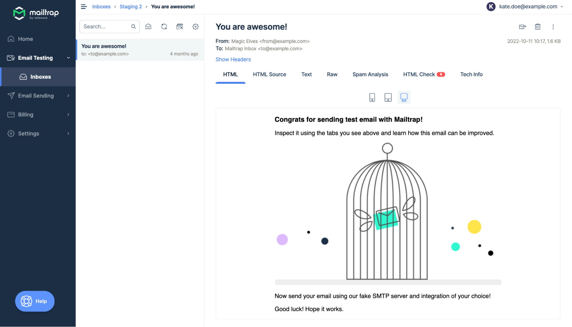 Mailtrap Email Testing