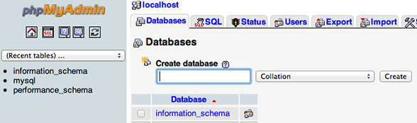 Create Mamp Database User