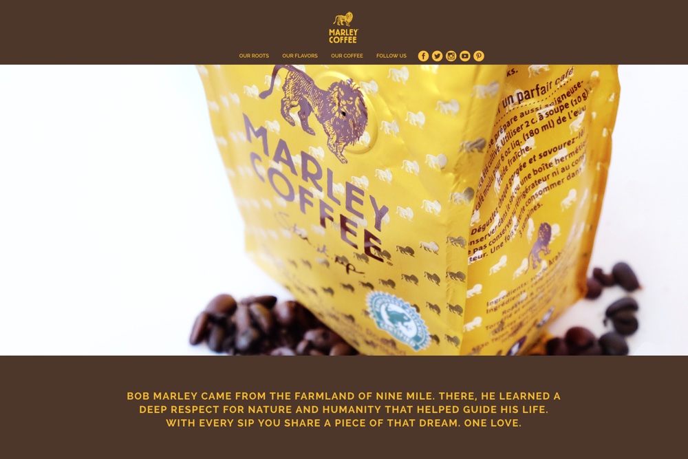 Big Name Brands That Use WordPress: Marley Coffee