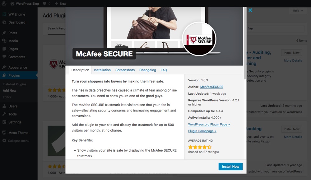 McAfee SECURE Plugin Installation