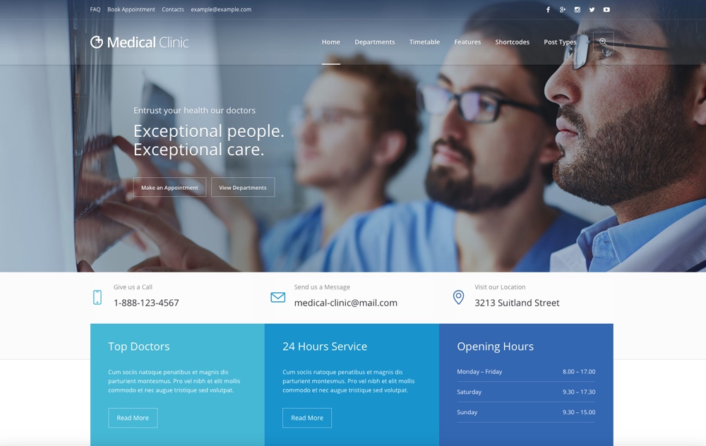 Medical Clinic - Health & Doctor Medical WordPress Theme