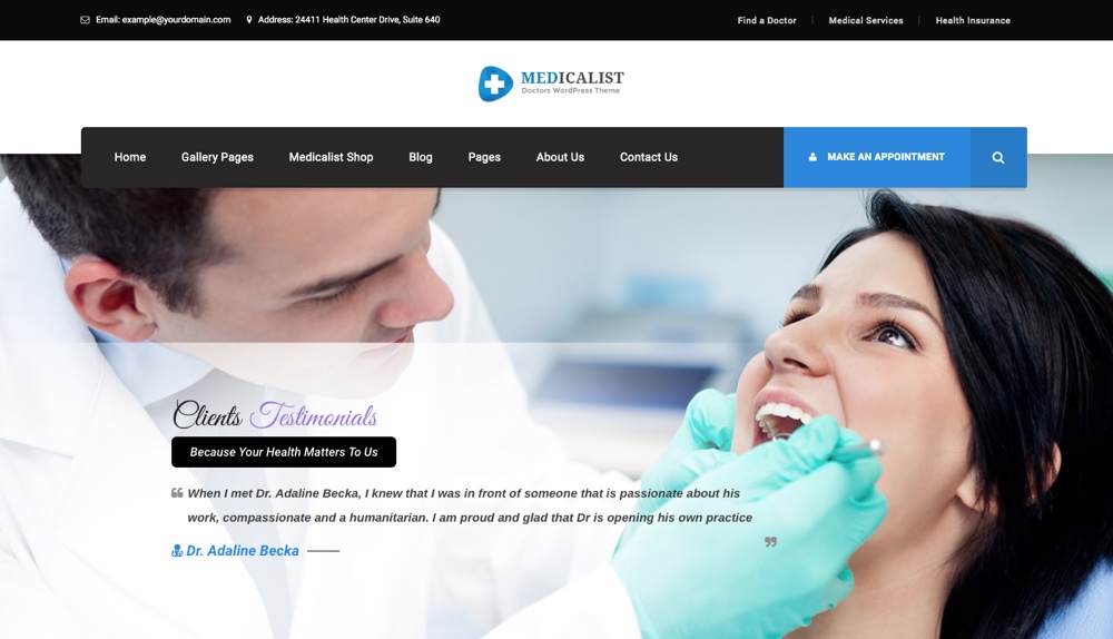 Medicalist WordPress Theme