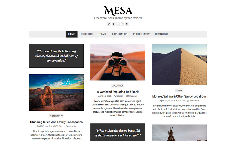 WebHostingExhibit mesa-free-portfolio-wordpress-theme 25+ Best WordPress Themes for Writers in 2022  