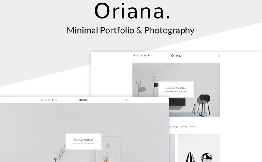 Oriana Minimal Portfolio & Photography WordPress Theme