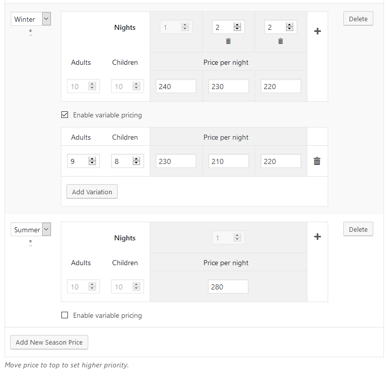 Booking Engine Rates