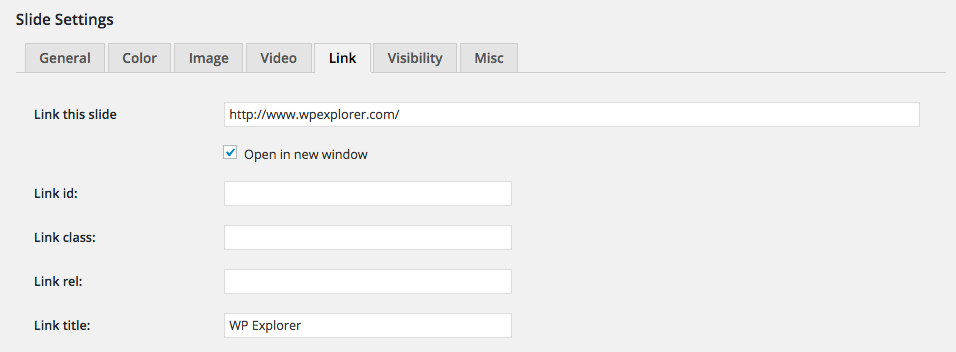 MotoPress Slider Link Settings