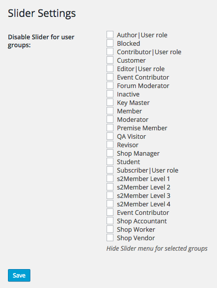 MotoPress Slider User Groups Settings