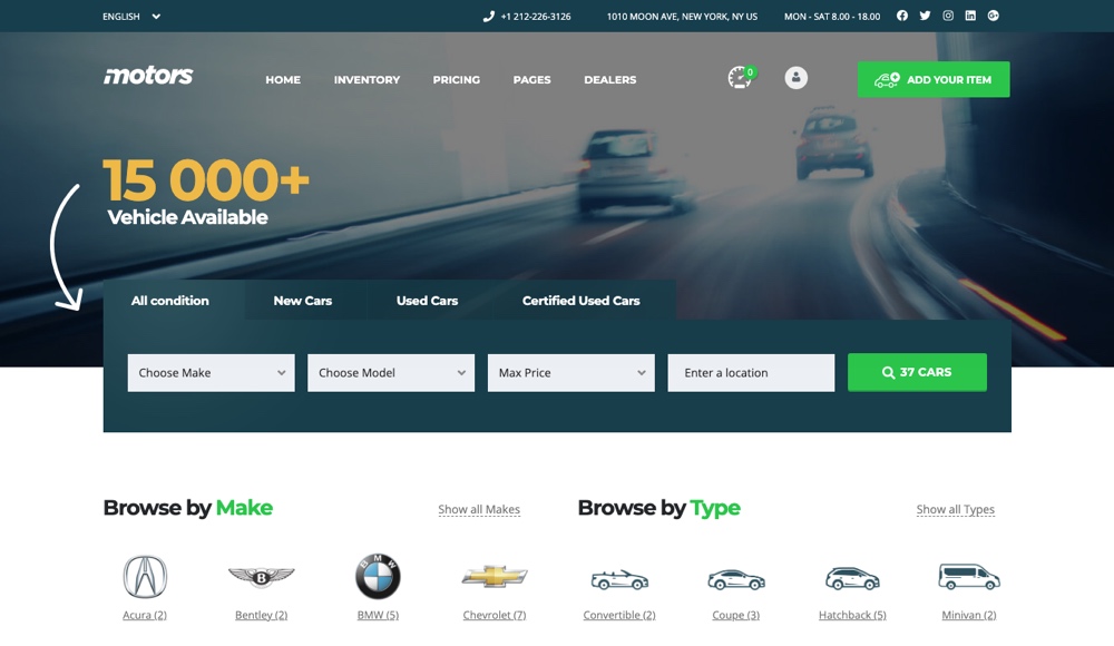 Motors Directory Theme