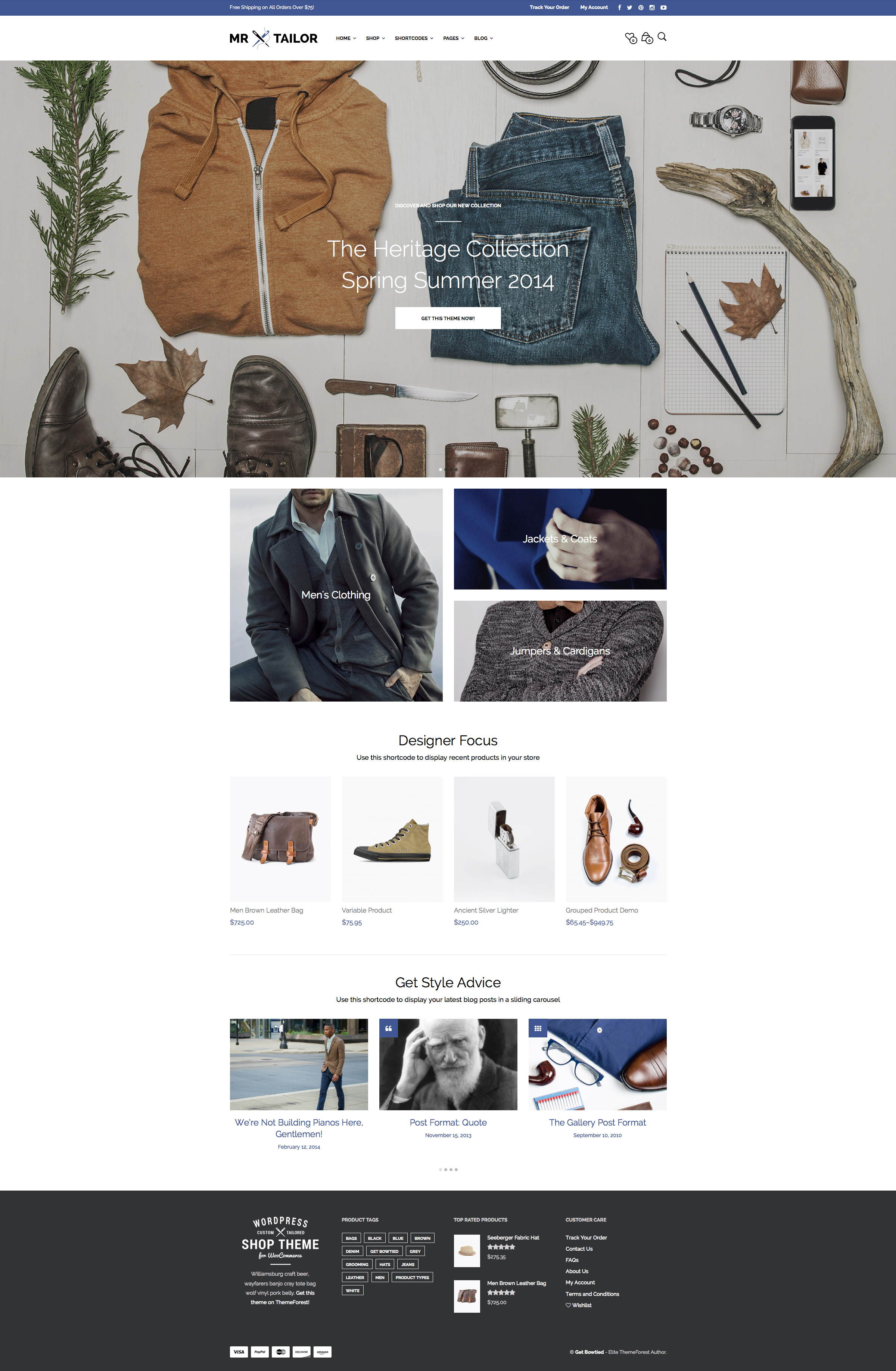 Mr Tailor E-Commerce WordPress Theme - WPExplorer