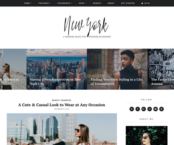 New York Blog & Shop WordPress Theme