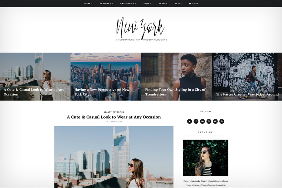 new york blogging theme - Sabma Digital