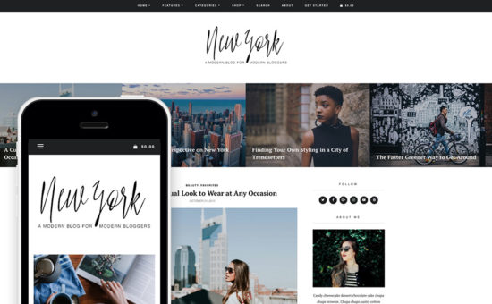New York WordPress Fashion Blog & Shop Theme