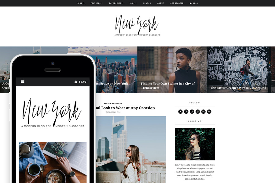 New York WordPress Fashion Blog & Shop Theme