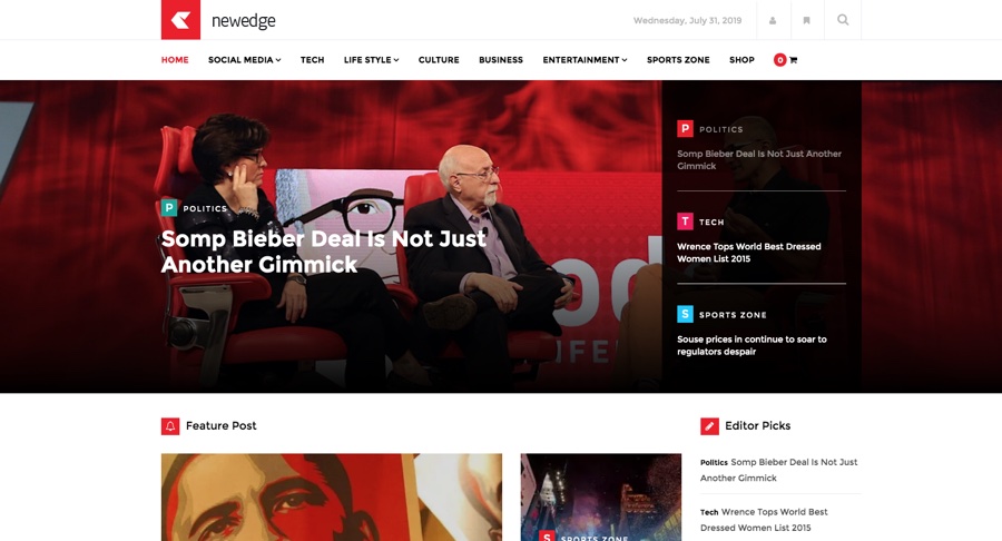 NewEdge Responsive WordPress Magazine Theme