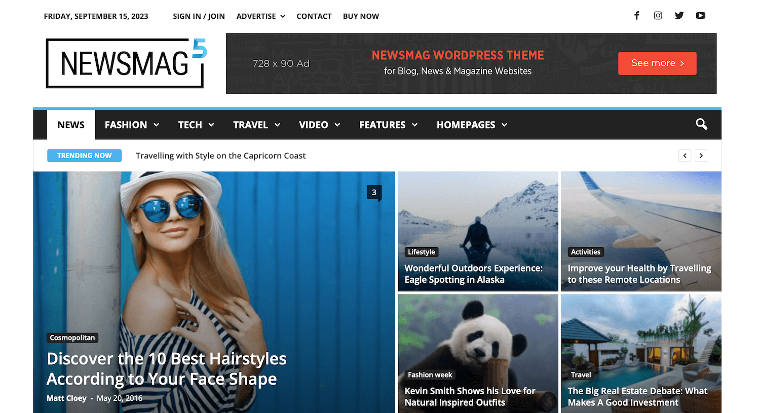 NewsMag WordPress Theme Sample Demo