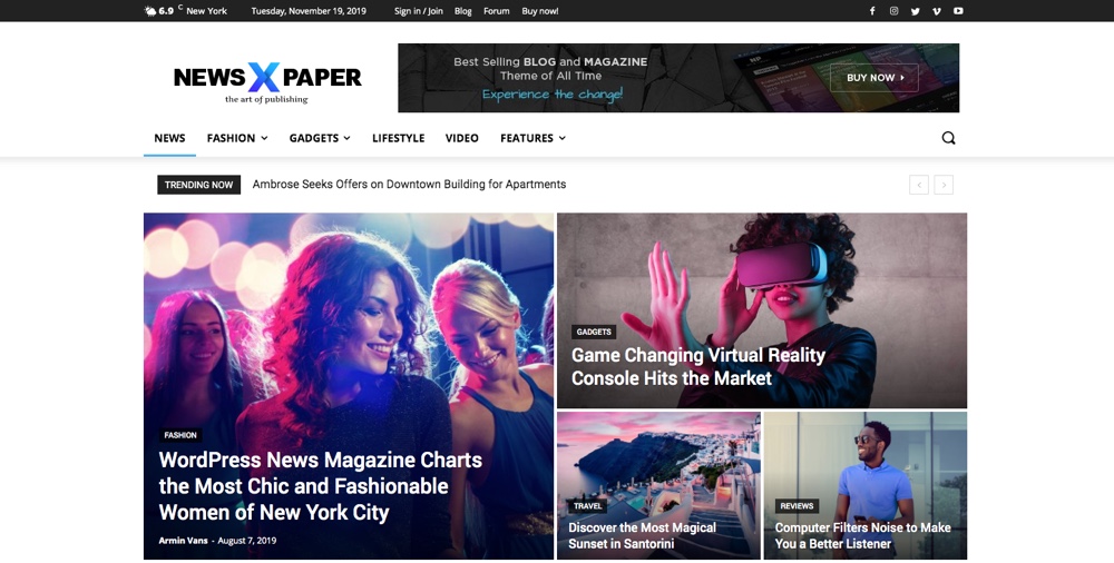 Newspaper WordPress Theme